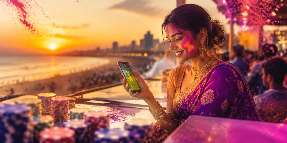 Live casino dealer professionally handling cards in India